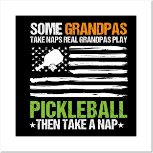 Funny Grandpa Pickleball,Father's Day Racquetball Sport fan Posters and Art